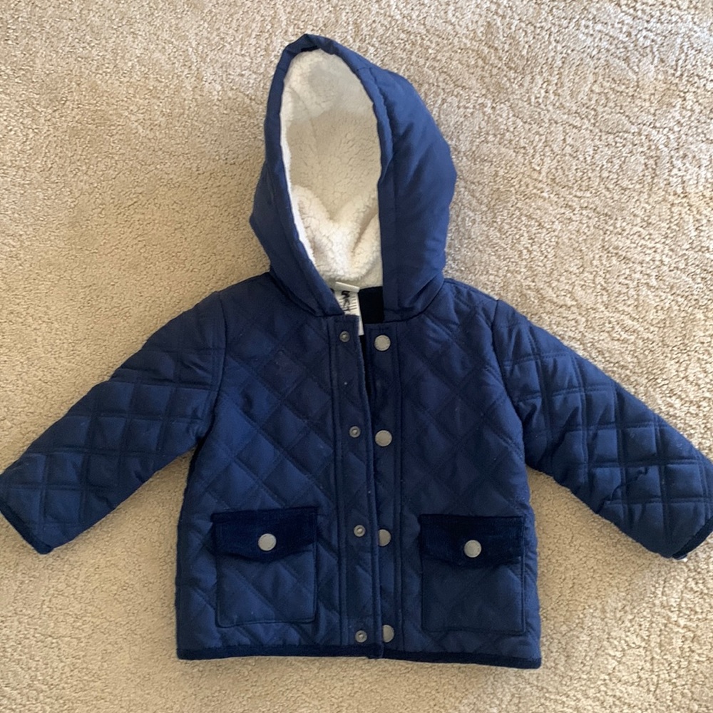 18M blue winter jacket quilted puffer style
